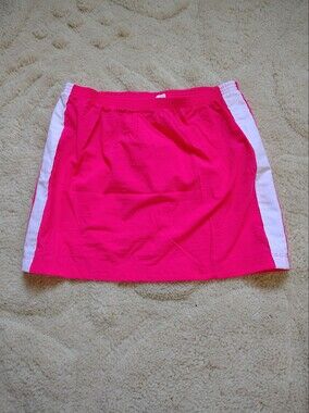 ☀️5/$25☀️ Catalina Women's Small Neon Pink Athletic Skirt with White Side Panels